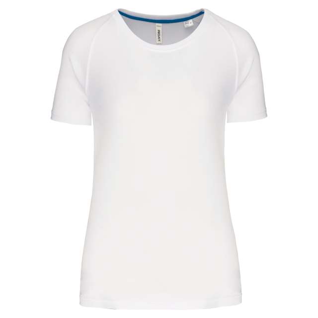 Proact Ladies' Recycled Round Neck Sports T-shirt - bílá