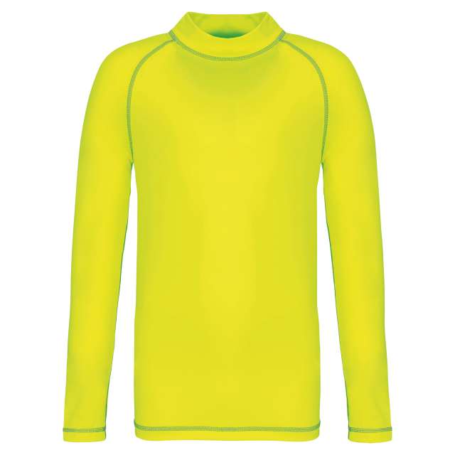 Proact Children’s Long-sleeved Technical T-shirt With Uv Protection - yellow