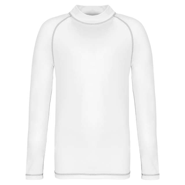 Proact Children’s Long-sleeved Technical T-shirt With Uv Protection - white