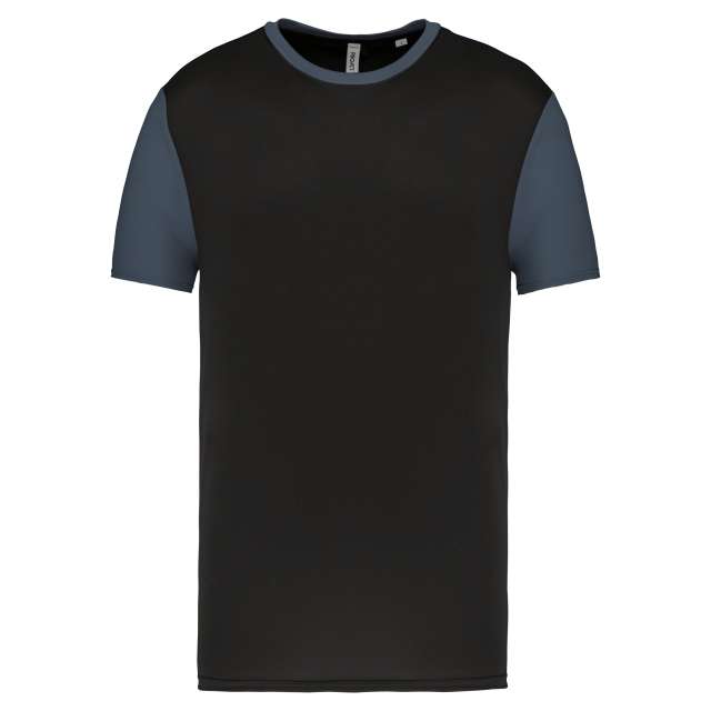Proact Adults' Bicolour Short-sleeved T-shirt - čierna