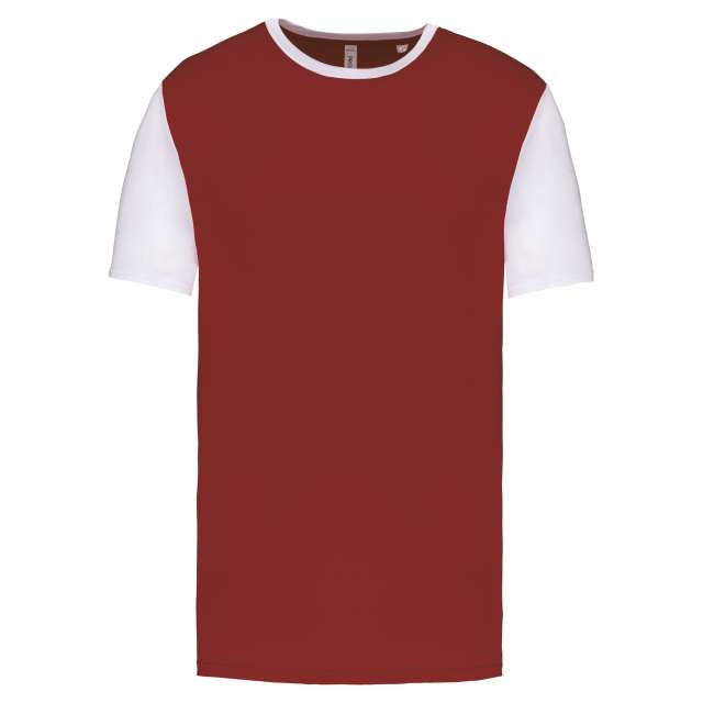 Proact Adults' Bicolour Short-sleeved T-shirt - červená