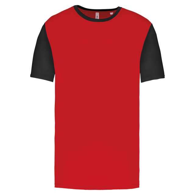 Proact Adults' Bicolour Short-sleeved T-shirt - red