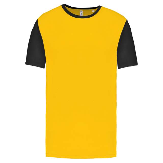 Proact Adults' Bicolour Short-sleeved T-shirt - yellow