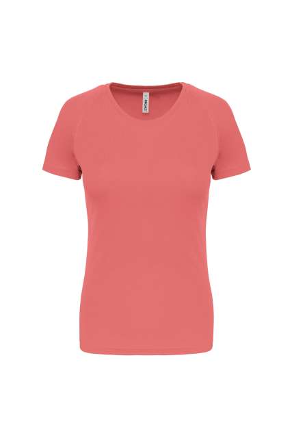 Proact Ladies' Short-sleeved Sports T-shirt - Proact Ladies' Short-sleeved Sports T-shirt - Coral Silk