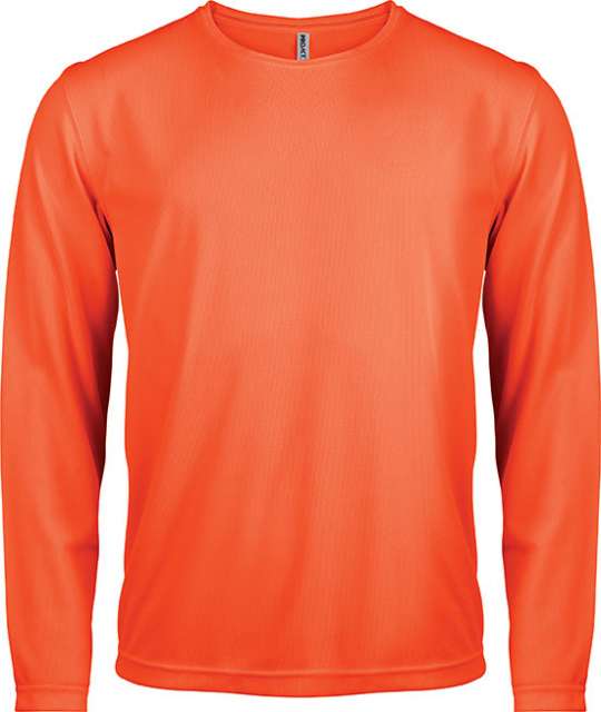 Proact Men's Long-sleeved Sports T-shirt - Proact Men's Long-sleeved Sports T-shirt - Safety Orange
