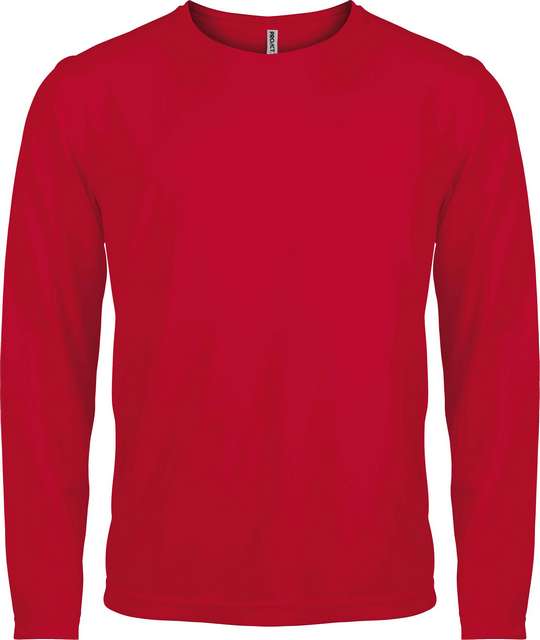 Proact Men's Long-sleeved Sports T-shirt - Proact Men's Long-sleeved Sports T-shirt - Cherry Red