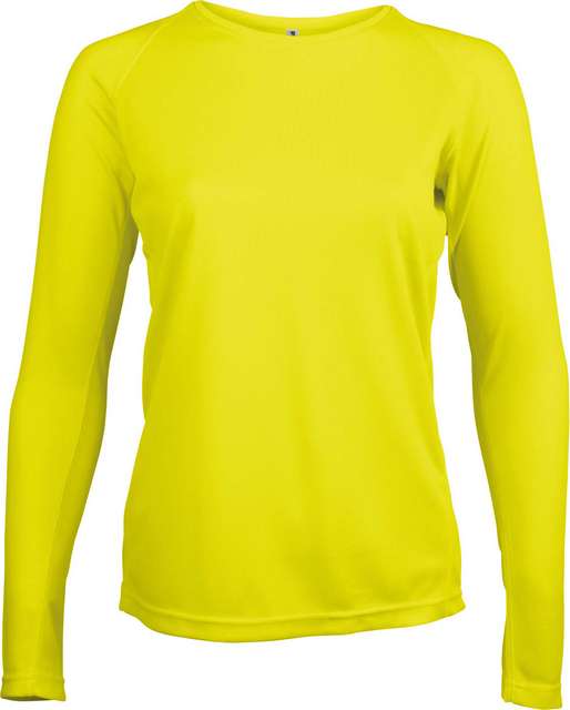 Proact Ladies' Long-sleeved Sports T-shirt - Proact Ladies' Long-sleeved Sports T-shirt - Safety Green