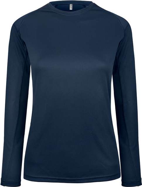 Proact Ladies' Long-sleeved Sports T-shirt - modrá