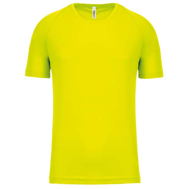 Proact Kids' Short Sleeved Sports T-shirt - yellow