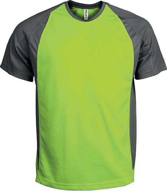 Proact Unisex Two-tone Short-sleeved T-shirt - Proact Unisex Two-tone Short-sleeved T-shirt - Kiwi