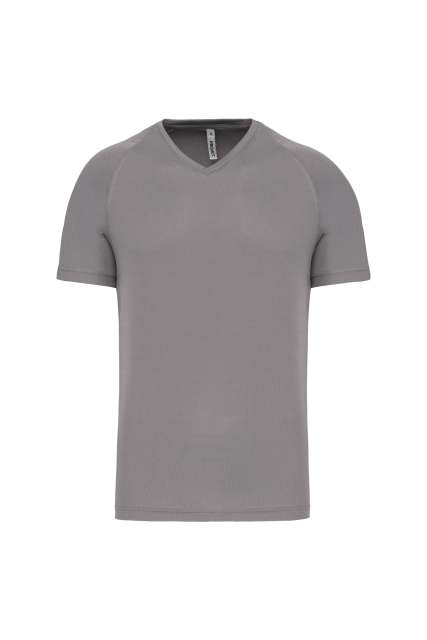 Proact Men’s V-neck Short Sleeve Sports T-shirt - grey