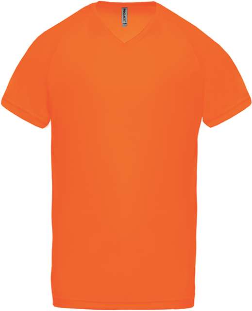 Proact Men’s V-neck Short Sleeve Sports T-shirt - orange