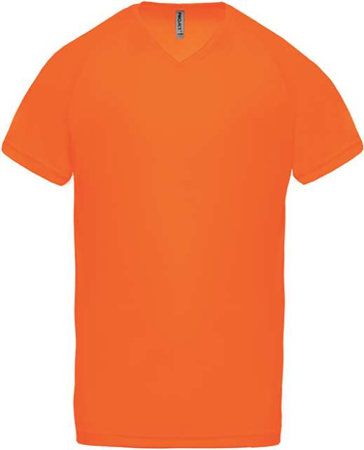 Proact Men’s V-neck Short Sleeve Sports T-shirt - Orange