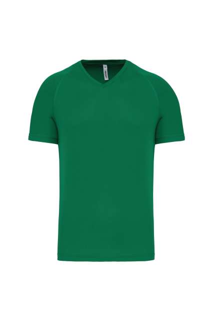 Proact Men’s V-neck Short Sleeve Sports T-shirt - Proact Men’s V-neck Short Sleeve Sports T-shirt - Kelly Green