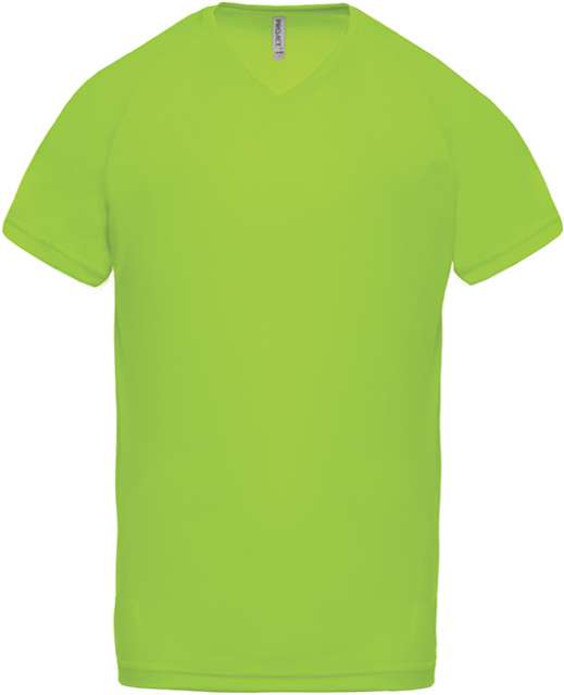 Proact Men’s V-neck Short Sleeve Sports T-shirt - zelená