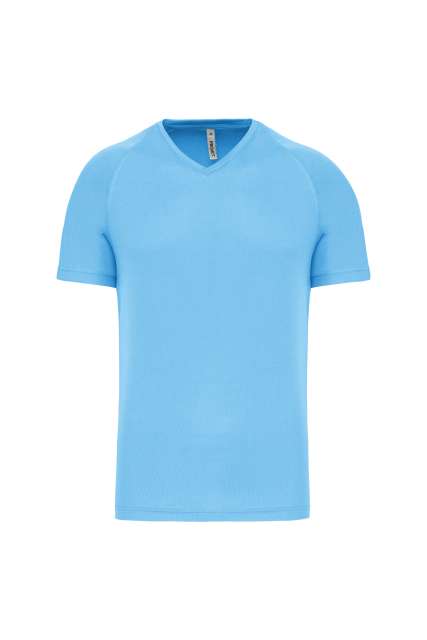 Proact Men’s V-neck Short Sleeve Sports T-shirt - Proact Men’s V-neck Short Sleeve Sports T-shirt - Stone Blue