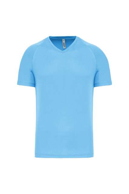 Proact Men’s V-neck Short Sleeve Sports T-shirt - modrá