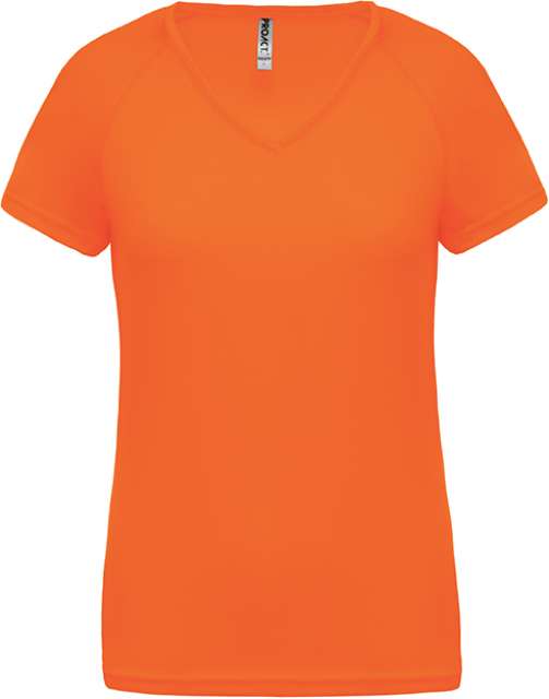 Proact Ladies’ V-neck Short Sleeve Sports T-shirt - Orange