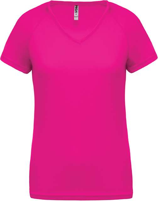 Proact Ladies’ V-neck Short Sleeve Sports T-shirt - Proact Ladies’ V-neck Short Sleeve Sports T-shirt - Heliconia
