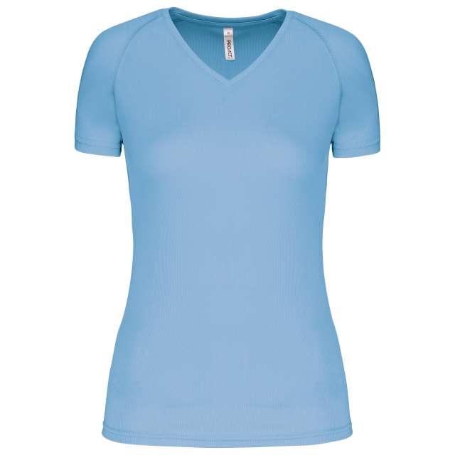 Proact Ladies’ V-neck Short Sleeve Sports T-shirt - Proact Ladies’ V-neck Short Sleeve Sports T-shirt - Stone Blue