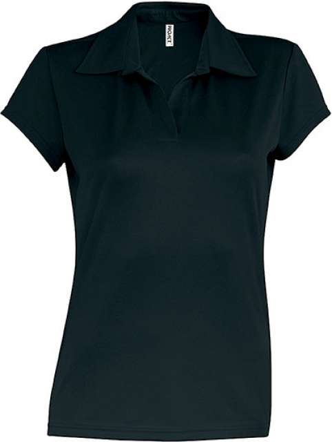 Proact Ladies' Short-sleeved Polo Shirt - Proact Ladies' Short-sleeved Polo Shirt - Black