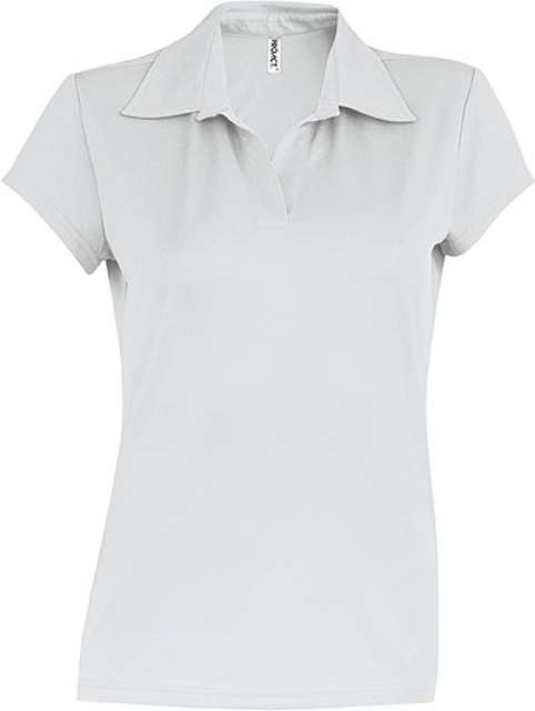 Proact Ladies' Short-sleeved Polo Shirt - Proact Ladies' Short-sleeved Polo Shirt - White