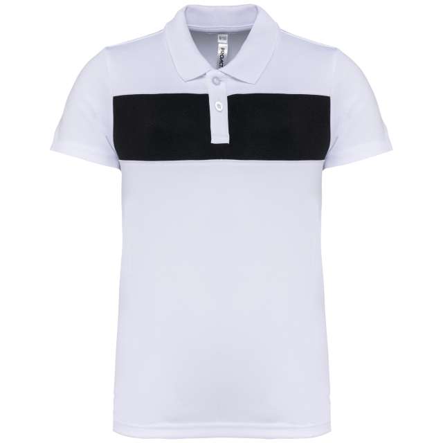 Proact Kids' Short Sleeve Polo Shirt - bílá