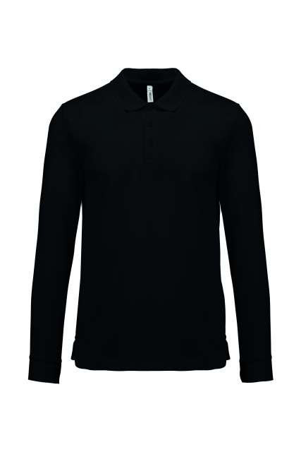 Proact Adult Cool Plus® Long-sleeved Polo Shirt - Proact Adult Cool Plus® Long-sleeved Polo Shirt - Black
