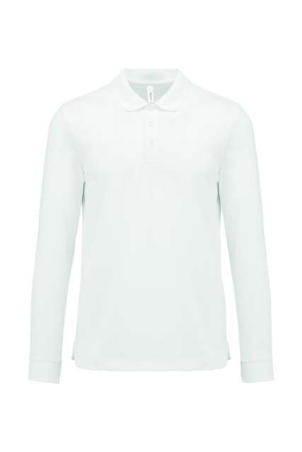 Proact Adult Cool Plus® Long-sleeved Polo Shirt - biela