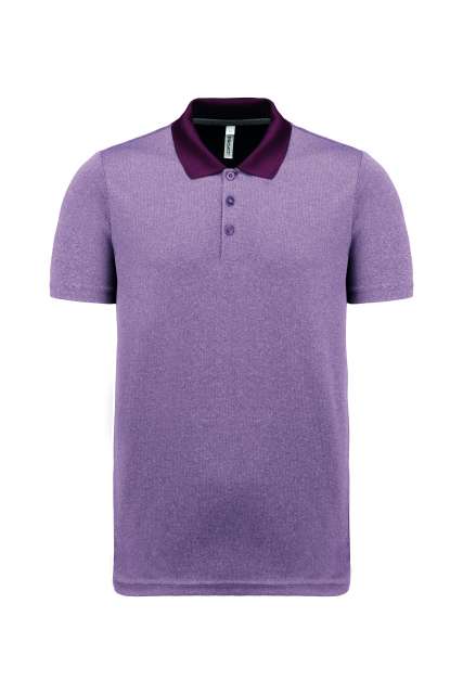 Proact Adult Short-sleeved Marl Polo Shirt - Proact Adult Short-sleeved Marl Polo Shirt - Maroon