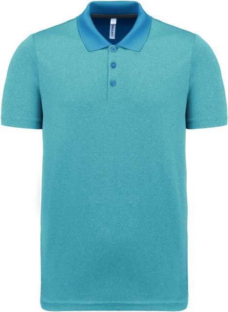 Proact Adult Short-sleeved Marl Polo Shirt - Proact Adult Short-sleeved Marl Polo Shirt - Heather Sapphire