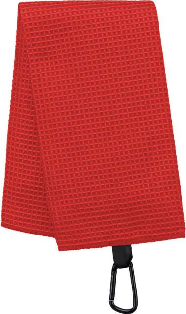 Proact Waffle Golf Towel - Proact Waffle Golf Towel - Cherry Red