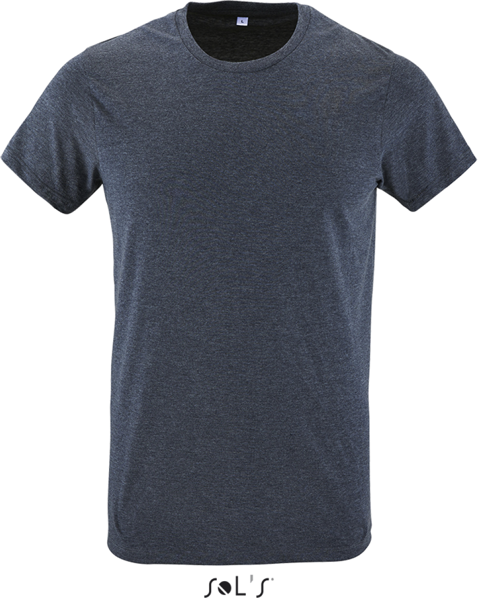 Sol's Regent Fit - Men’s Round Neck Close Fitting T-shirt - Sol's Regent Fit - Men’s Round Neck Close Fitting T-shirt - Heather Navy