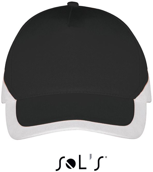 Sol's Booster - 5 Panel Contrasted Cap - Sol's Booster - 5 Panel Contrasted Cap - Black