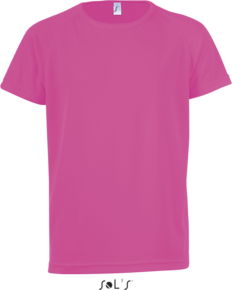 Sol's Sporty Kids - Raglan-sleeved T-shirt - růžová