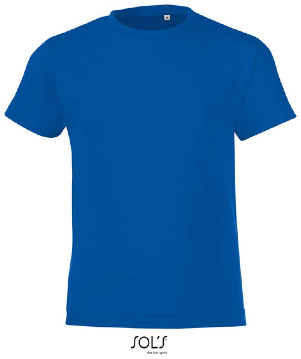 Sol's Regent Fit Kids - Round Neck T-shirt - modrá