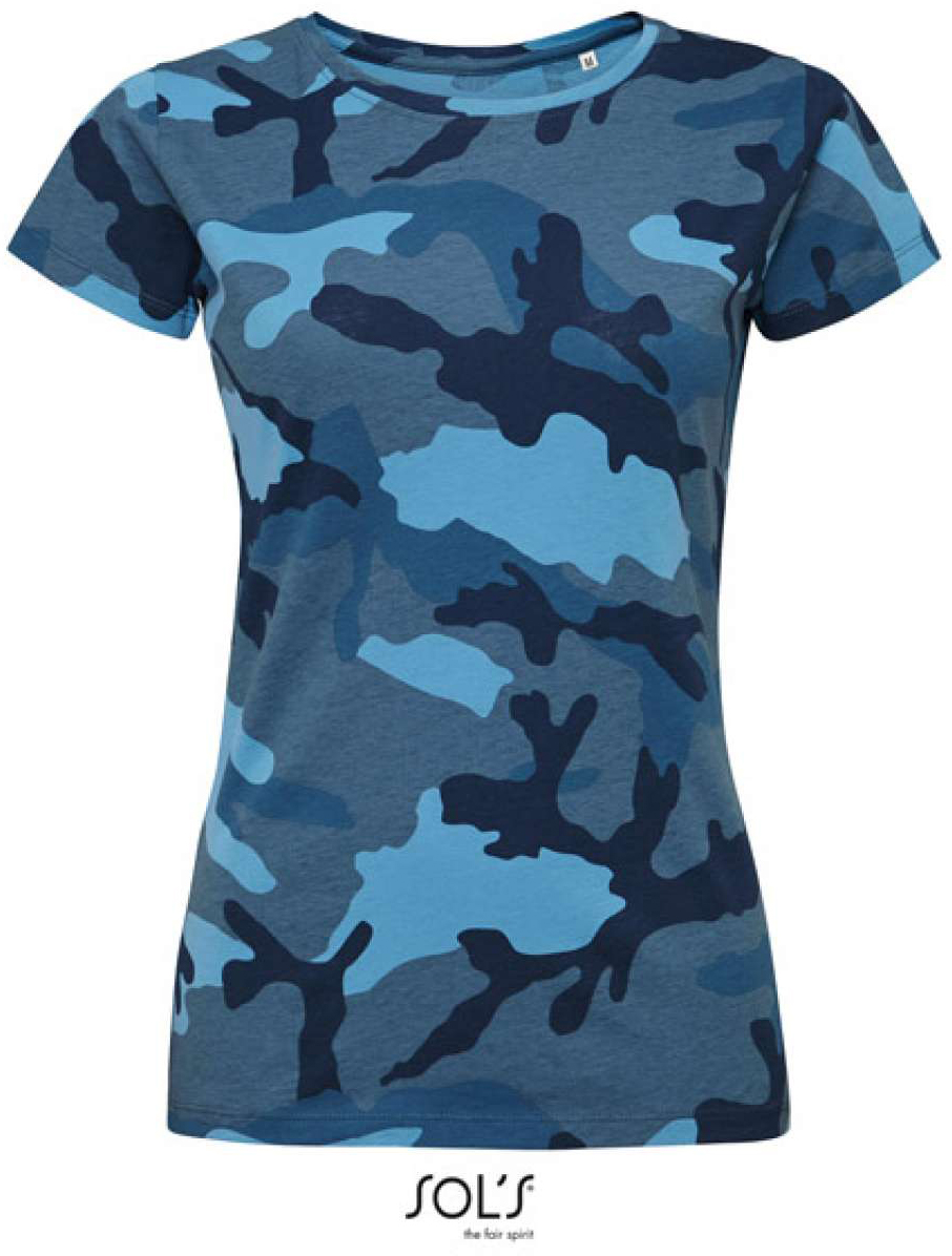 Sol's Camo Women - Round Collar T-shirt - 