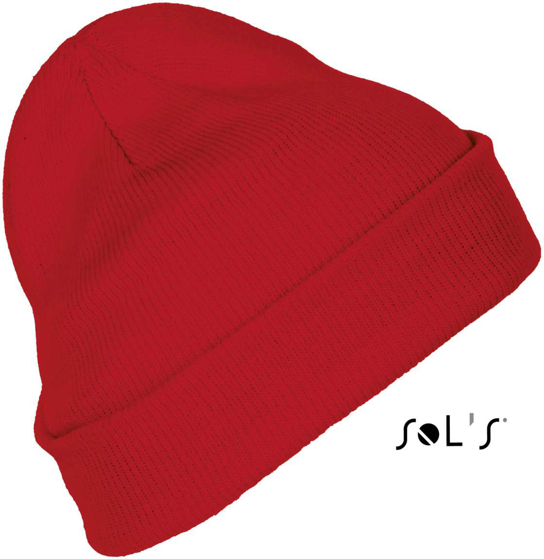 Sol's Pittsburgh - Solid-colour Beanie With Cuffed Design - červená