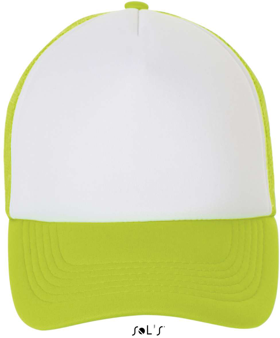 Sol's Bubble - Five Panel Mesh Cap - Sol's Bubble - Five Panel Mesh Cap - Electric Green