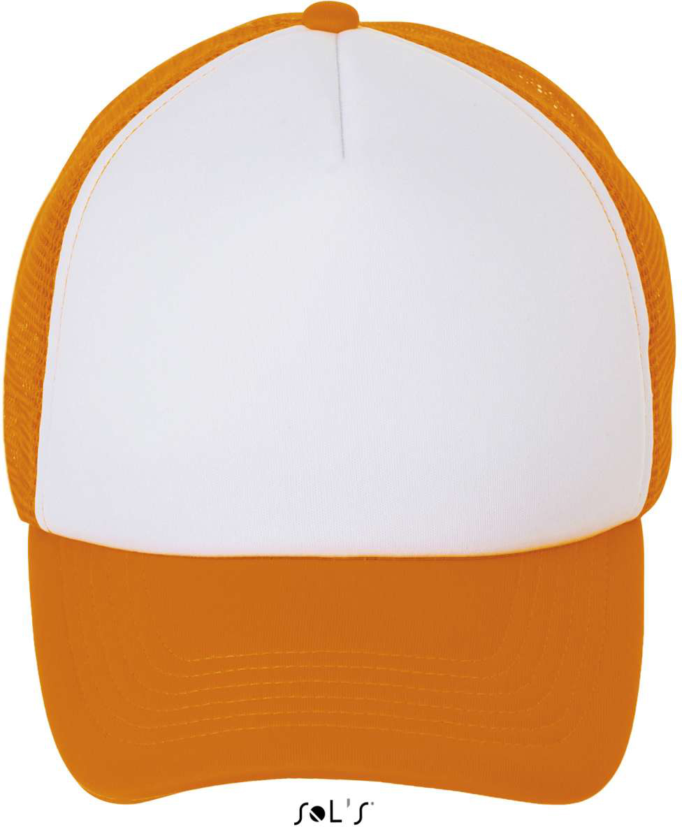 Sol's Bubble - Five Panel Mesh Cap - oranžová