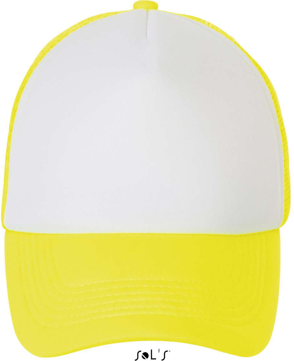 Sol's Bubble - Five Panel Mesh Cap - Sol's Bubble - Five Panel Mesh Cap - Safety Green