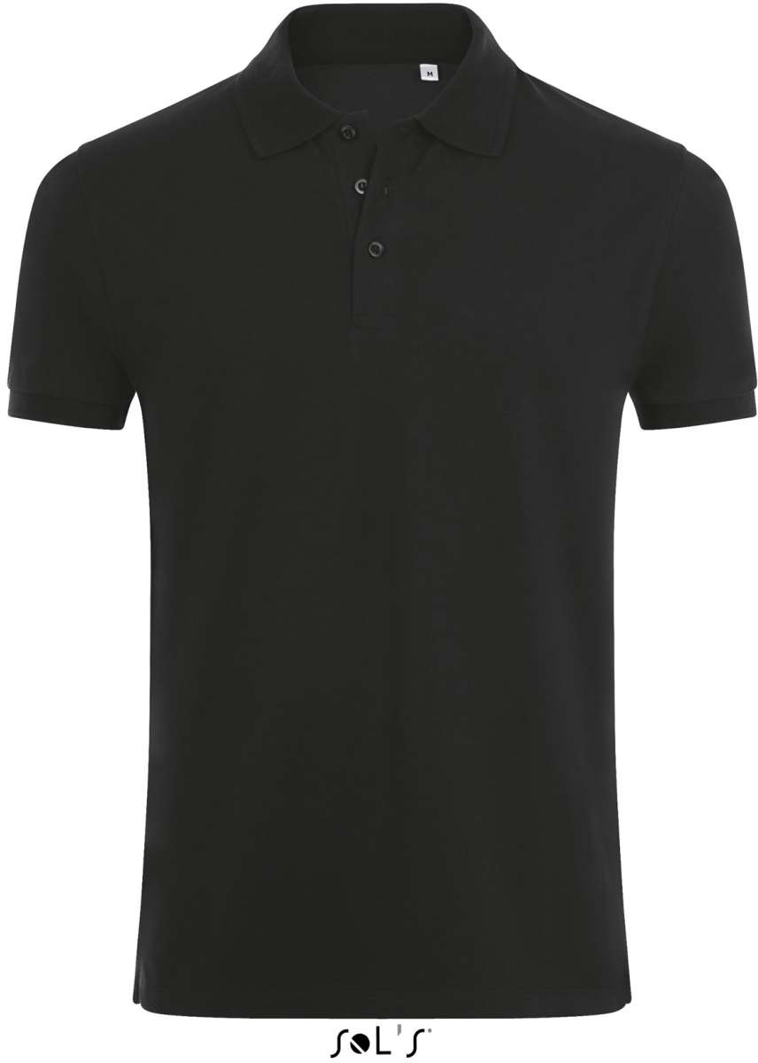 Sol's Phoenix Men - Cotton-elastane Polo Shirt - Sol's Phoenix Men - Cotton-elastane Polo Shirt - Black