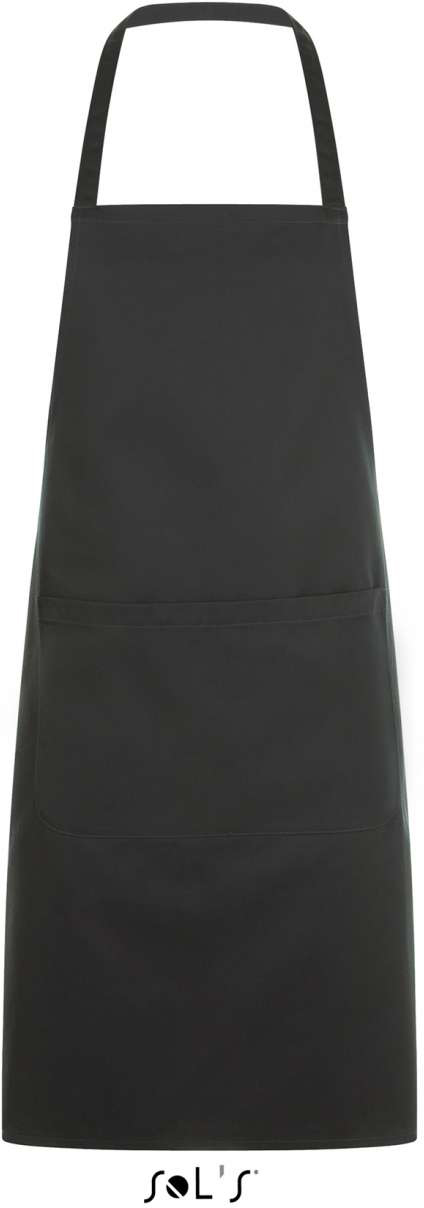 Sol's Gramercy - Long Apron With Pocket - Sol's Gramercy - Long Apron With Pocket - Charcoal