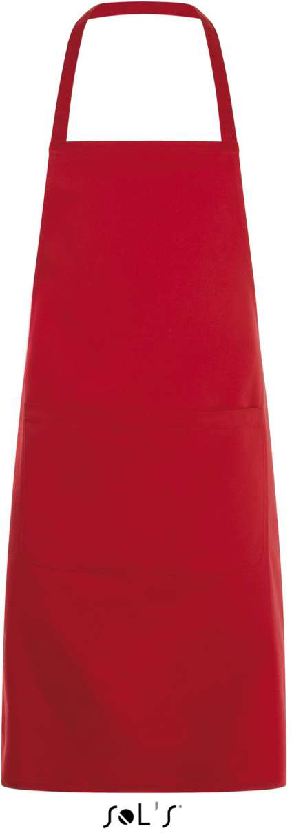Sol's Gramercy - Long Apron With Pocket - Sol's Gramercy - Long Apron With Pocket - Red