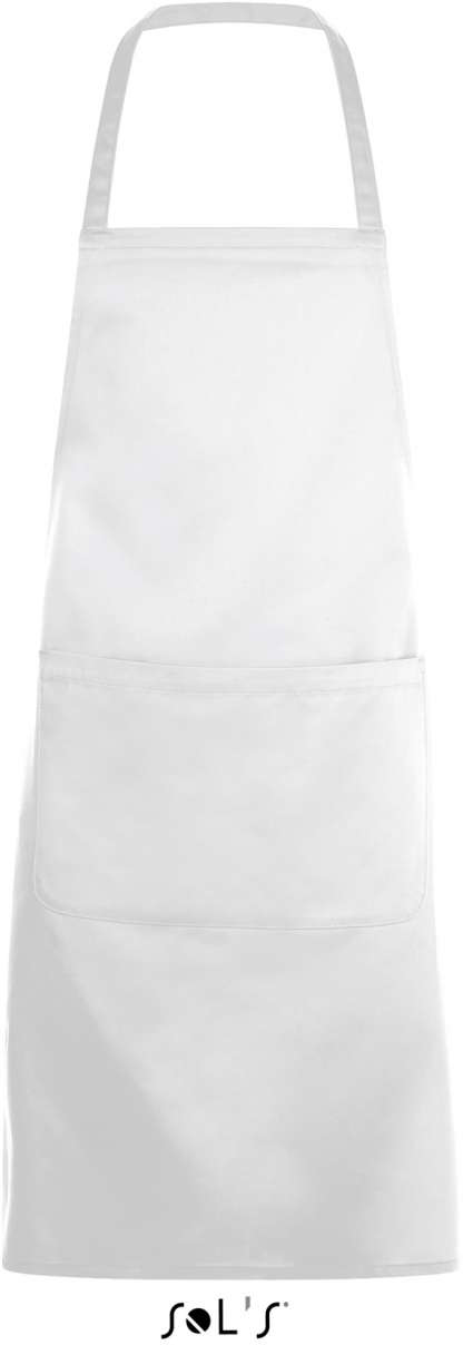 Sol's Gramercy - Long Apron With Pocket - biela