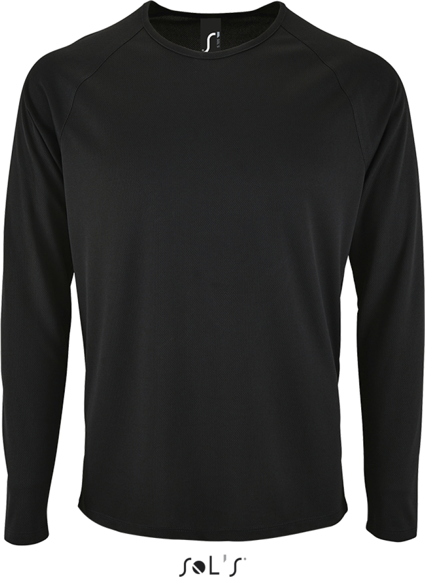 Sol's Sporty Lsl Men - Long-sleeve Sports T-shirt - černá