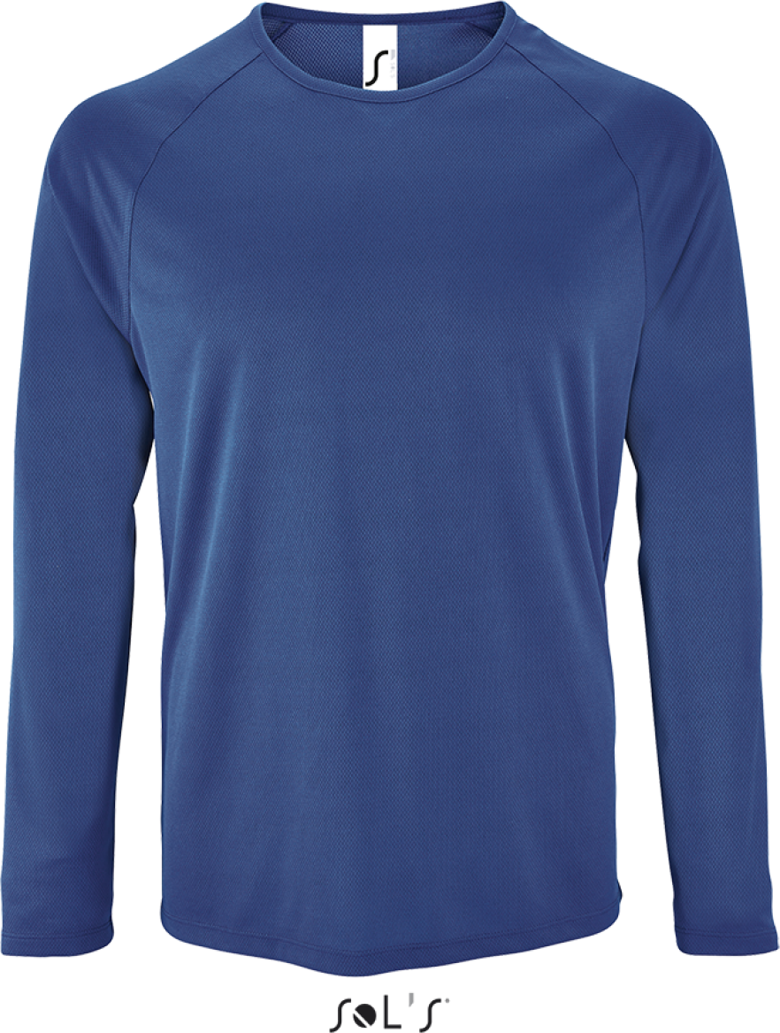 Sol's Sporty Lsl Men - Long-sleeve Sports T-shirt - modrá