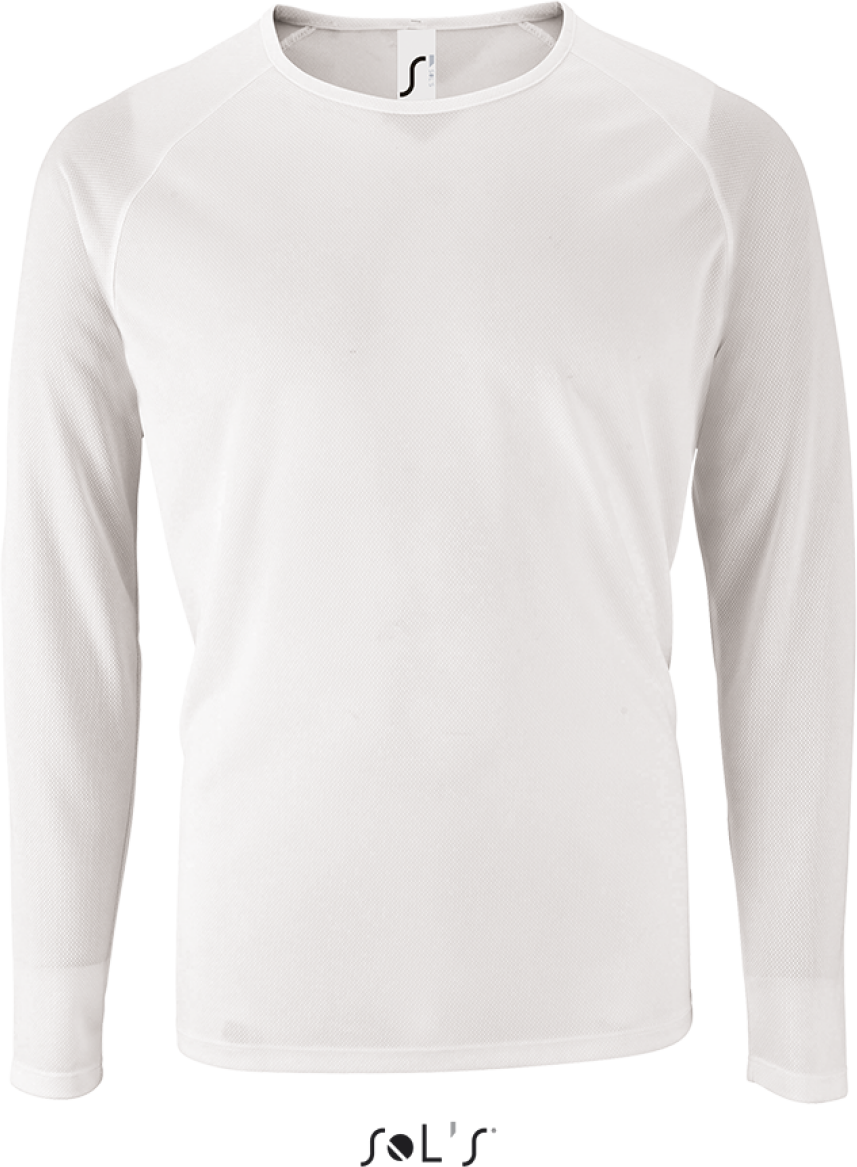 Sol's Sporty Lsl Men - Long-sleeve Sports T-shirt - bílá