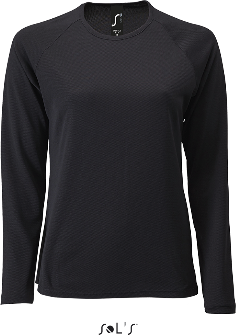 Sol's Sporty Lsl Women - Long Sleeve Sports T-shirt - čierna