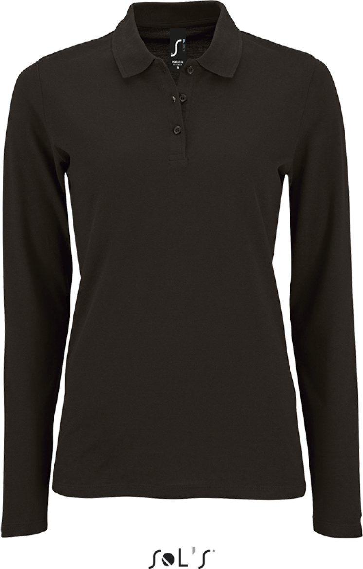 Sol's Perfect Lsl Women - Long-sleeve PiquÉ Polo Shirt - Sol's Perfect Lsl Women - Long-sleeve PiquÉ Polo Shirt - Black